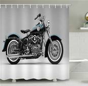 Rideau de douche 180 x 200 MOTO HD BOBBER