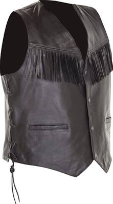 Gilet a franges RICHA homme noir taille 2XL