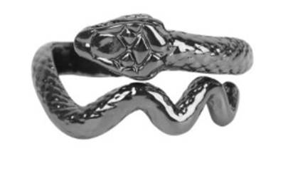 Bague SERPENT écaille   cross snake ring     