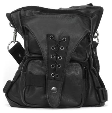 sac a main bandouillière Hot Leathers tout cuir 