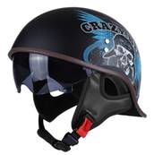 Casque moto NON HOMOLOGUE avec protege nuque( CRAZy BIKER 007) L