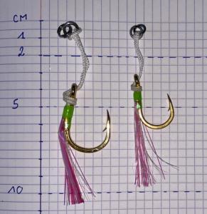 Hameçon heavy fish DOUBLE ASSIST luminous - 2 tailles