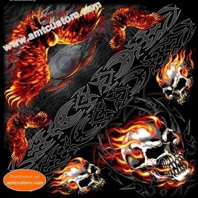 Bandana Foulard Biker    SKULL & AIGLE    