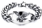 Bracelet CHAINE chromé avec aigle