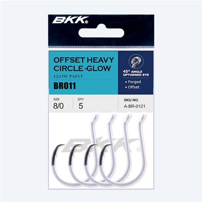 Hameçons BKK GLOW heavy circle n°6/0