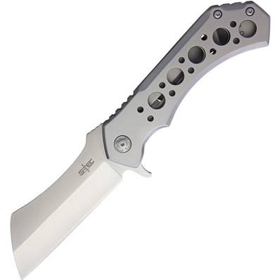 couteau BRK pliant manche gris alu perforé (rvd)