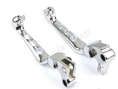 Leviers chromés sportster et heritage , extrémité skull