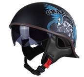 Casque moto NON HOMOLOGUE avec protege nuque( CRAZy BIKER 007) XL