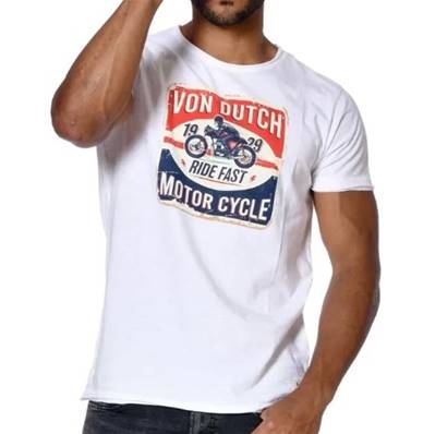 T-shirt Homme VON DUTCH blanc