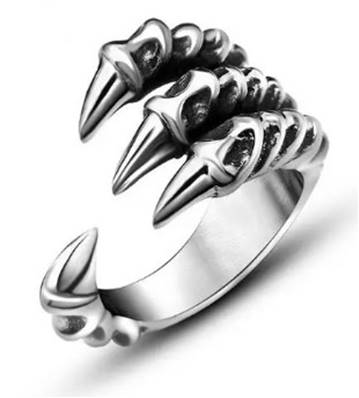 Bague 4 griffes inox FINI -45%