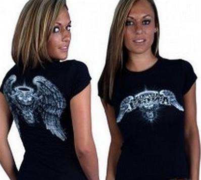 Tshirt bikeuse lady ANGEL VTWIN  XL