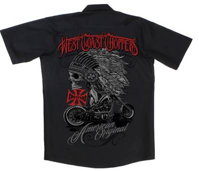 Chemise noire WEST COAST CHOPPER taille 2XL
