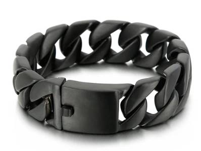 Bracelet CHAINE LARGE NOIRE