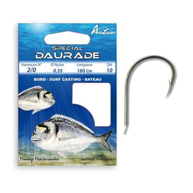 Hameçons en carnet DAURADE 1/0/35 1m50 -50% FINI
