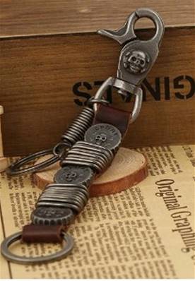 Porte clef lanière cuir  et mousqueton