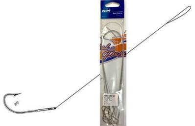 Hameçon ASARI A655 taille 1 sur bas de ligne acier tressé 40cm