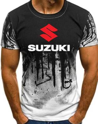 Tshirt biker SUZUKI blanc/noir XXL coton