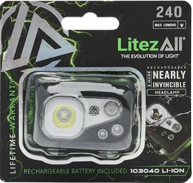 Lampe frontale étanche rechargeable 240Lm LA-240HLNI  
