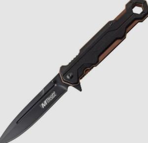 couteau linerlock bronze