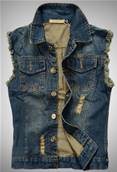 Veste JEAN SLEEVELESS 2XL color as picture