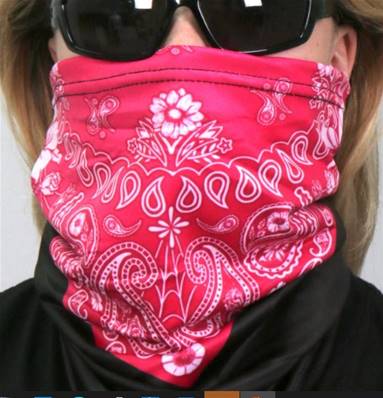Masque protection solaire HOT LEATHERS rose