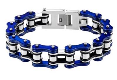 Bracelet CHAINE bleu et noir