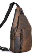 Sac cuir bandouliere forme poire  8086 auburn