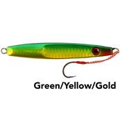 Jig Black Magic  FLUTTER  BM7  100grs  green yell gold PROV -20