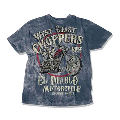 Tshirt homme EL DIABLO vintage bleu taille XL