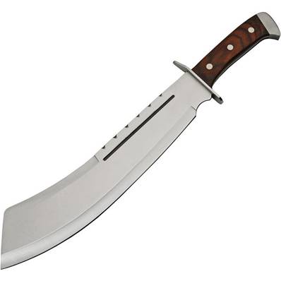 machette BRK manche bois marron 3 rivets + etui 