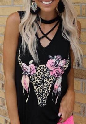Debardeur femme leopart taille S