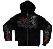 Sweatshirt noir HOT LEATHERS ghost eagle taille L