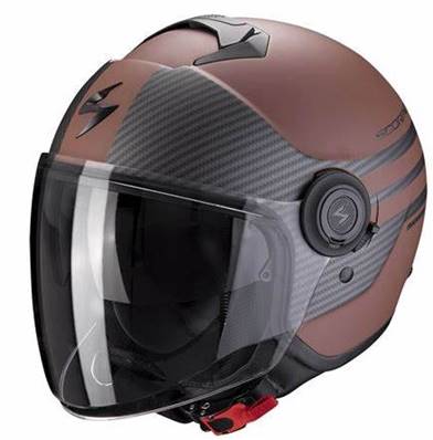 Casque Scorpion Exo-City MODA marron et noir mat taille L FINI -30%