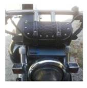 Sacoche circulaire pour fourche  moto type croco couleur noire
