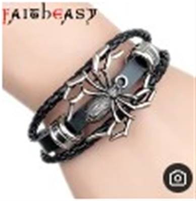 Bracelet CUIR avec ARAIGNEE