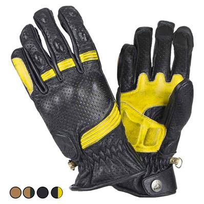 Gants RETRO II  noir et jaune  XL