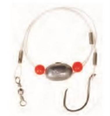 HAm Eagle claw monté acier - plomb - perle - LRRFS1