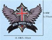 Patch GO SPEED YOU ( croix sur ailles )