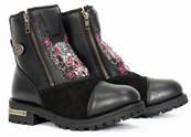 Botte femme HOT LEATHERS skull rose taille 38.5