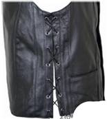 Blouson gilet cuir biker à lacets L -44