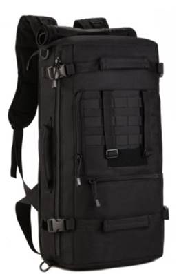 Sac à dos moto transformable type militaire 50L color noir