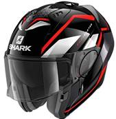 Casque Shark Evo-Es Yari nor rouge blanc taille L
