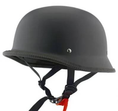 Casque moto NON HOMOLOGUE allemand noir mat 2XL