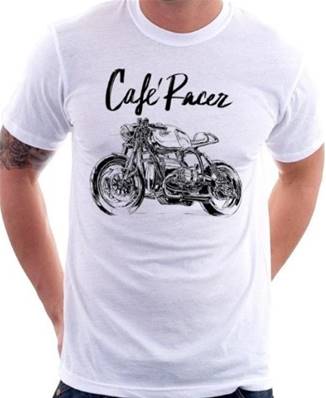 Tshirt biker blanc CAFE RACER X L elasthanne fini -30%