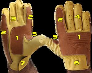 Gants XL Pakula dessus cuir