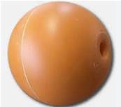 Flotteur à trou central dia.13,5cm 1L- orange 800m 50/sac