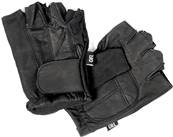 Gants cuir noir doigts coupés 2XL
