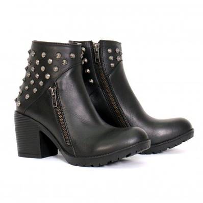 Botte femme HOT LEATHERS lacets & fermeture eclair taille 40