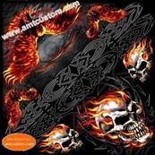 Bandana Foulard Biker    SKULL & AIGLE    