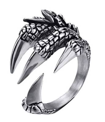 Bague GRIFFES dragon    dragon claw ring    